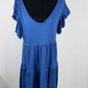 Max Studio Textured Blue dress